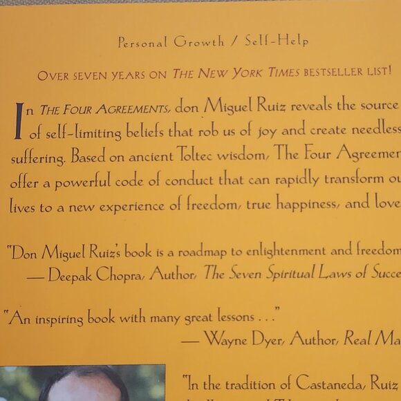 The Four Agreements A Practical Guide to Personal Freedom Wisdom Book Don Ruiz - Picture 10 of 16